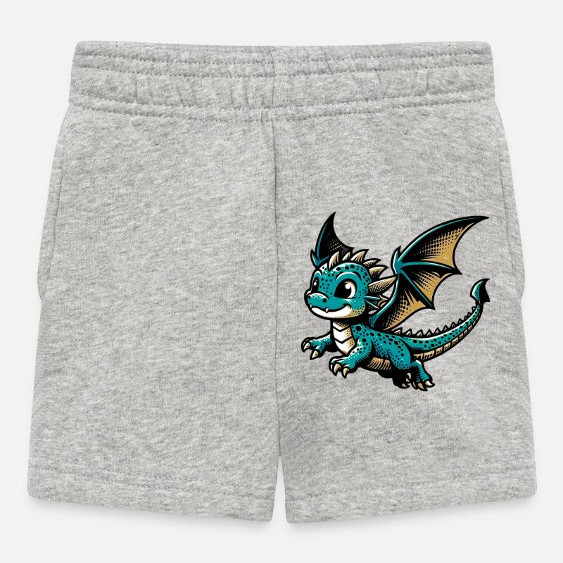 Dragon - Short Bébé - gris chiné