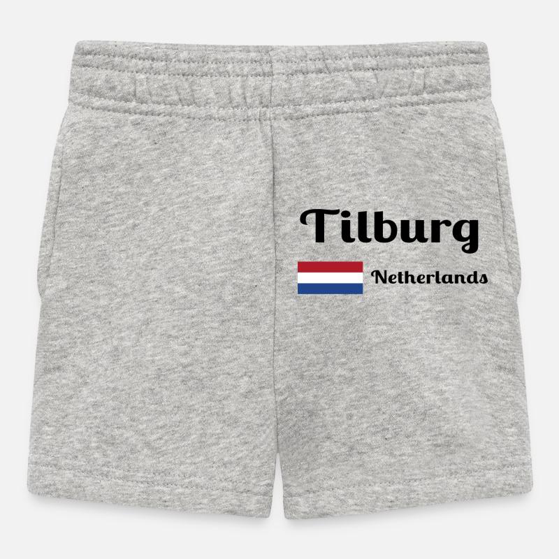 Tilburg, Pays-Bas- Imprimés élégants - Short Bébé - gris chiné
