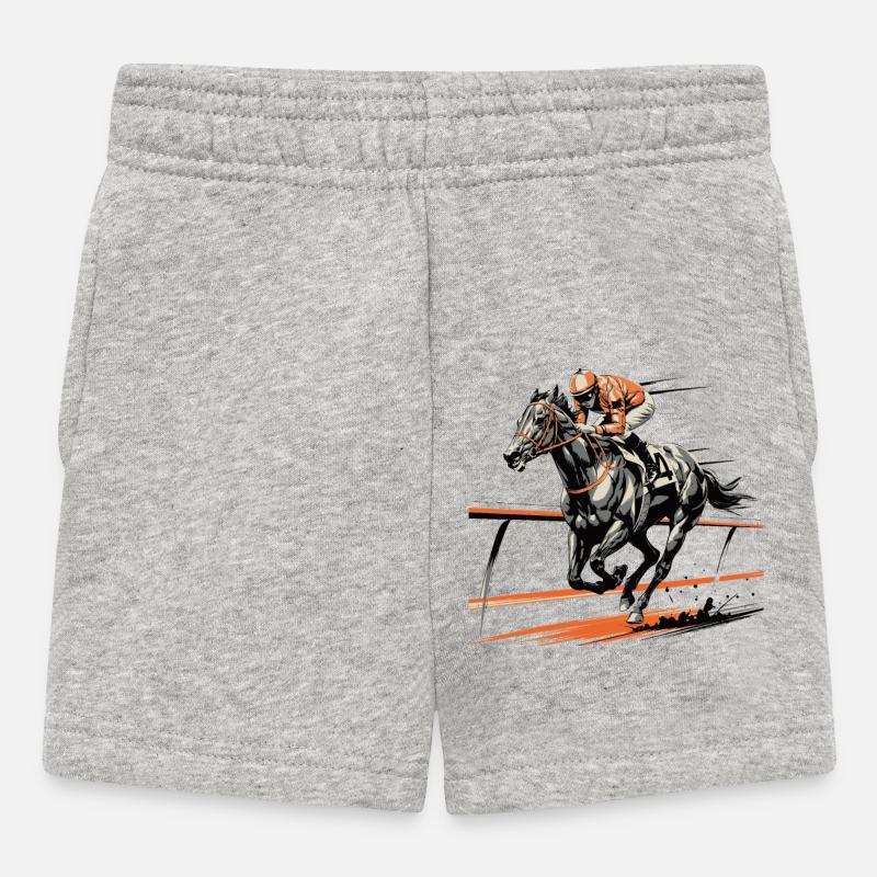 COURSE HIPPIQUE - Short Bébé - gris chiné