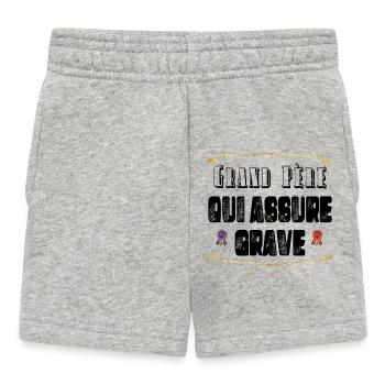 Grand Père Qui Assure Grave - Short Bébé - gris chiné - Devant