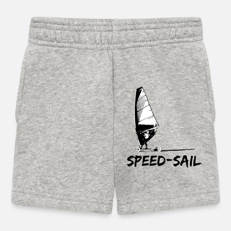 Vitesse Voile Planche Silhouette - Short Bébé - gris chiné