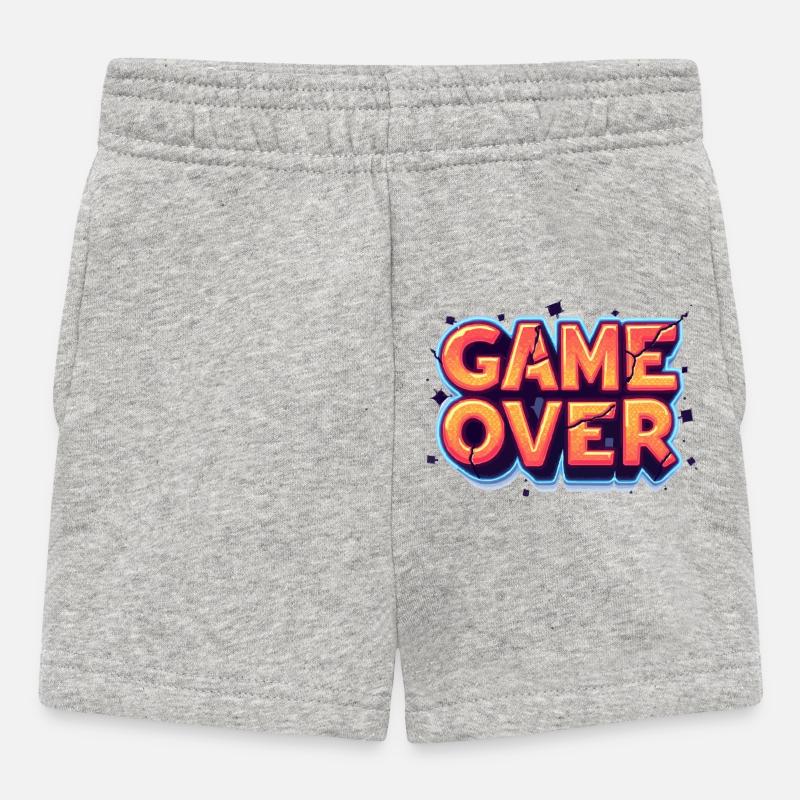 Game Over - Baby Shorts - Grau meliert
