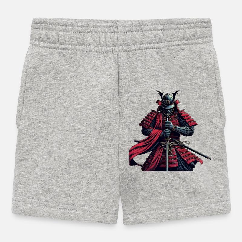 Bushido du guerrier samouraï - Short Bébé - gris chiné