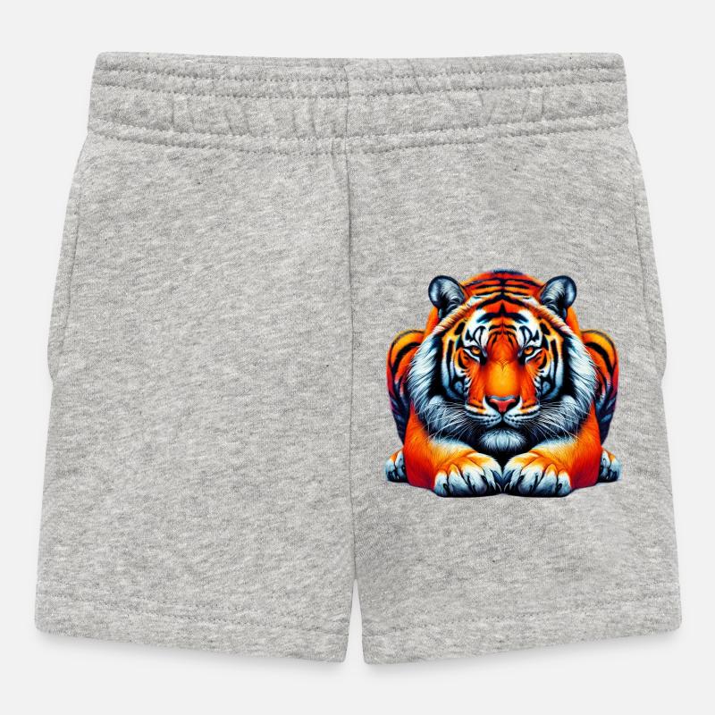 Tigre - Short Bébé - gris chiné