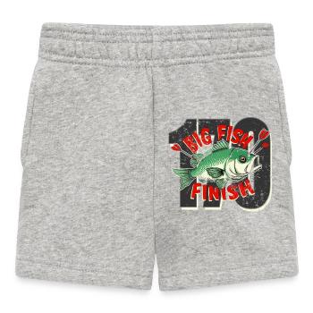 darts big fish Finish Checkout - Baby Shorts - heather grey - Front
