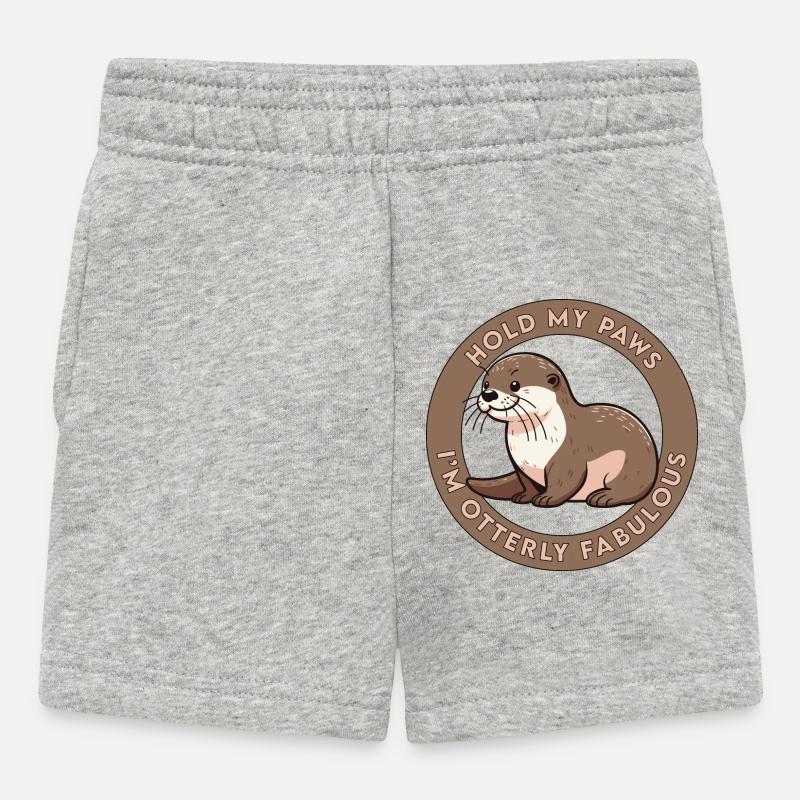 Loutre fabuleuse - Short Bébé - gris chiné