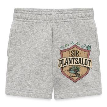 Vintage “SIR PLANTSALOT” Rustic Men Gardeners - Baby Shorts - heather grey - Front