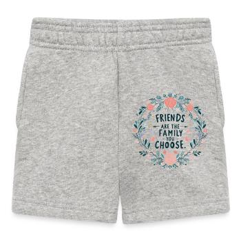 Friends are the family you choose - Baby Shorts - Grau meliert - Vorne