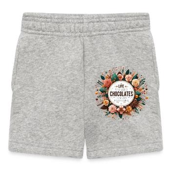 Life is like a box of chocolates You never know wh - Baby Shorts - heather grey - Front