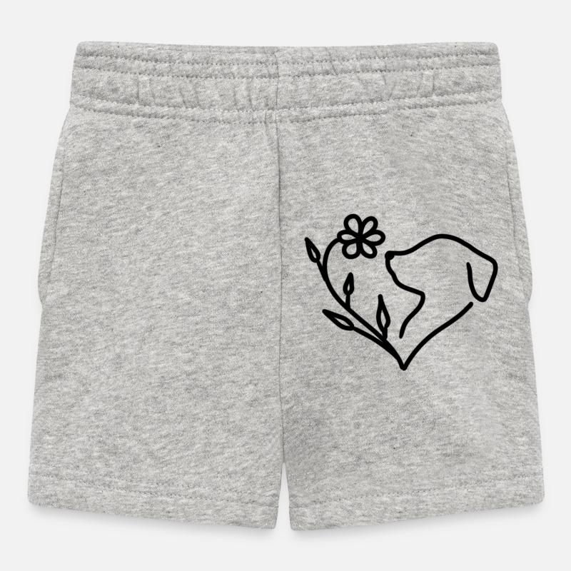 Doglover - Short Bébé - gris chiné