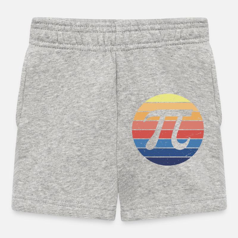 Math Pi Rétro - Short Bébé - gris chiné