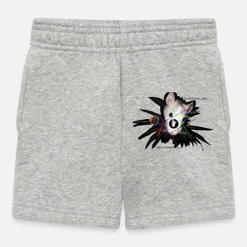 Ratte Tic Tac Toe Normal-Langweilig - Baby Shorts - Grau meliert