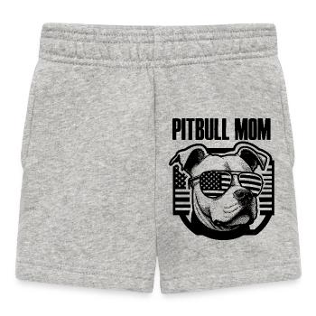 Pitbull Mom Patriotic Lustiges 4th of July - Baby Shorts - Grau meliert - Vorne