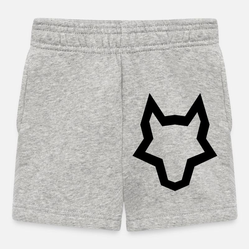 LOGO du loup - Short Bébé - gris chiné
