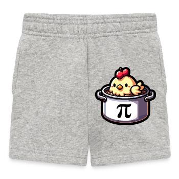 Pi Day Poulet Motif Pi Fans Fans de Maths Enseignants - Short Bébé - gris chiné - Devant