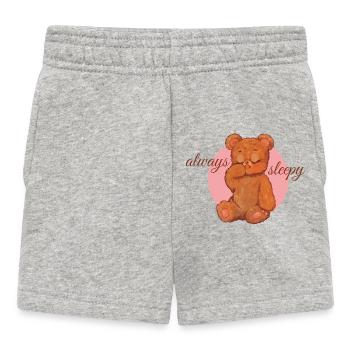 Always Sleepy Bärchen - Baby Shorts - Grau meliert - Vorne