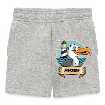 Moin -Möve avec phare - Short Bébé - gris chiné - Devant