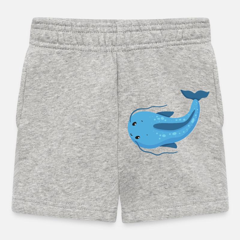 Poisson-chat distinctif - Short Bébé - gris chiné