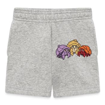 Verspieltes Einsiedlerkrebs-Trio - Baby Shorts - Grau meliert - Vorne