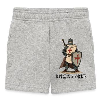 Dungeons and Knights – Cartoon Kreuzritter - Baby Shorts - Grau meliert - Vorne