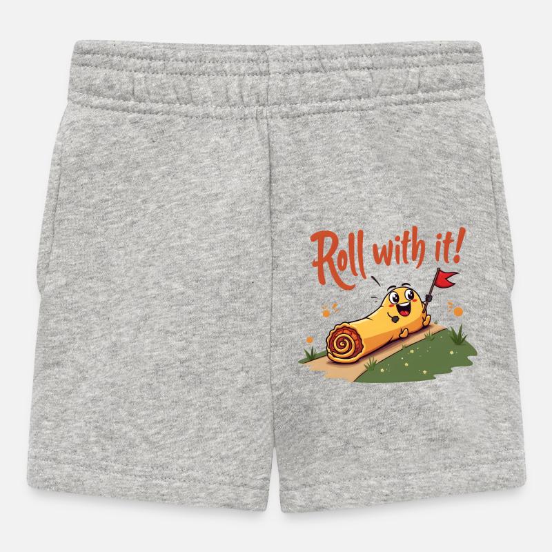 Roulez avec avec des nems - Short Bébé - gris chiné