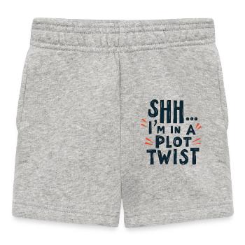 Chut... Je suis dans un rebondissement - Short Bébé - gris chiné - Devant