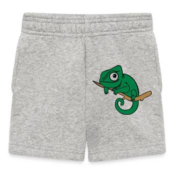 Lui das Chamäleon, dreifarbig - Baby Shorts - Grau meliert - Vorne