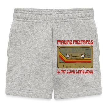 Les mixtapes sont ma langue d’amour - Short Bébé - gris chiné - Devant