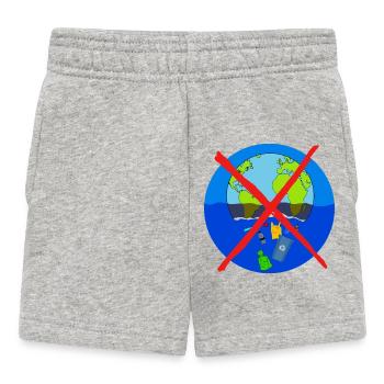 Planet Earth - Baby Shorts - heather grey - Front