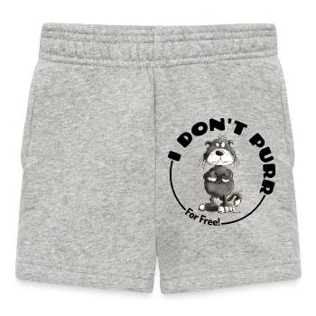 Grumpy I Don't Purr Cat Saying Cats - Baby Shorts - heather grey - Front