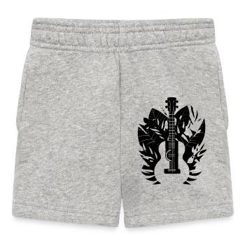Ukulélé drôle - Short Bébé - gris chiné - Devant