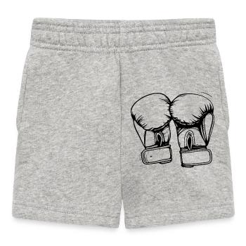 Boxing Gloves Drawing - Baby Shorts - heather grey - Front