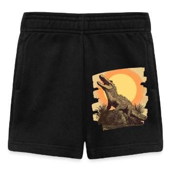 Crocodile Retro - Baby Shorts - black - Front