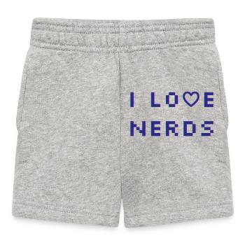 J’adore les nerds - Short Bébé - gris chiné - Devant