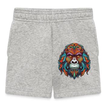 Gorilla Portrait - Baby Shorts - heather grey - Front
