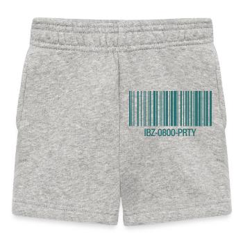 IBZ-0800-PRTY – Billet de fête avec code-barres - Short Bébé - gris chiné - Devant