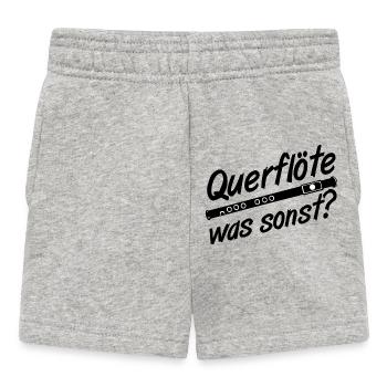 Fan train, marching band, flute what ... (25) - Baby Shorts - heather grey - Front