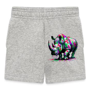 Rhinoceros - Baby Shorts - heather grey - Front