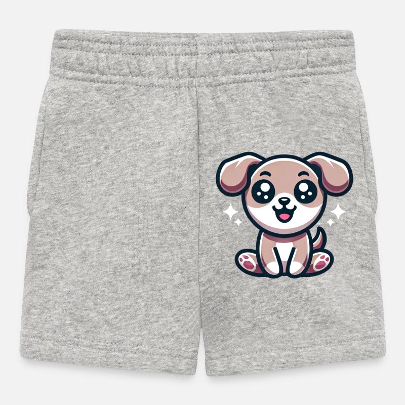 cute dog - Short Bébé - gris chiné