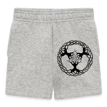 Links zur Natur (schwarz) - Baby Shorts - Grau meliert - Vorne