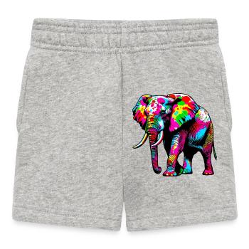 Elefant - Baby Shorts - Grau meliert - Vorne