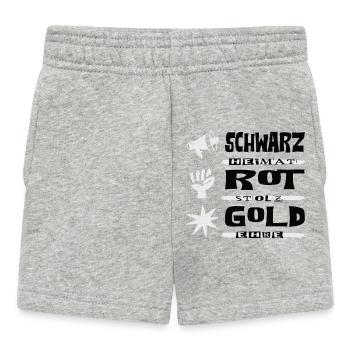 Schwarz Rot Gold - Baby Shorts - Grau meliert - Vorne