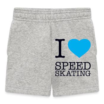 J’ADORE LE PATINAGE DE VITESSE - Short Bébé - gris chiné - Devant