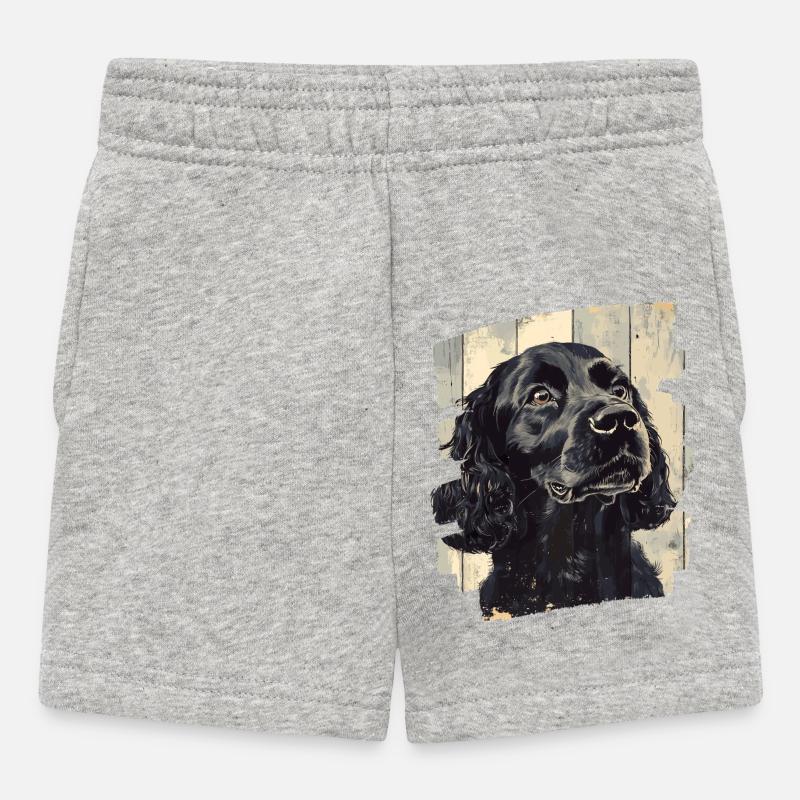 Cocker Spaniel - Baby Shorts - Grau meliert