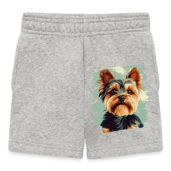 Yorkshire Terrier - Baby Shorts - heather grey - Front