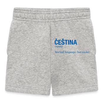 CESTINA Tschechisch Tschechien - Baby Shorts - Grau meliert - Vorne