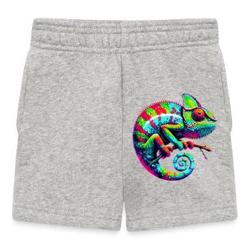 Caméléon - Short Bébé - gris chiné - Devant