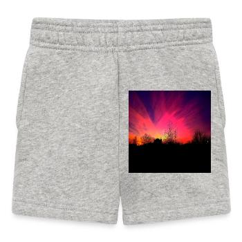 Sunset Violet Sunset Poster - Baby Shorts - heather grey - Front