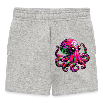 Pieuvre - Short Bébé - gris chiné - Devant