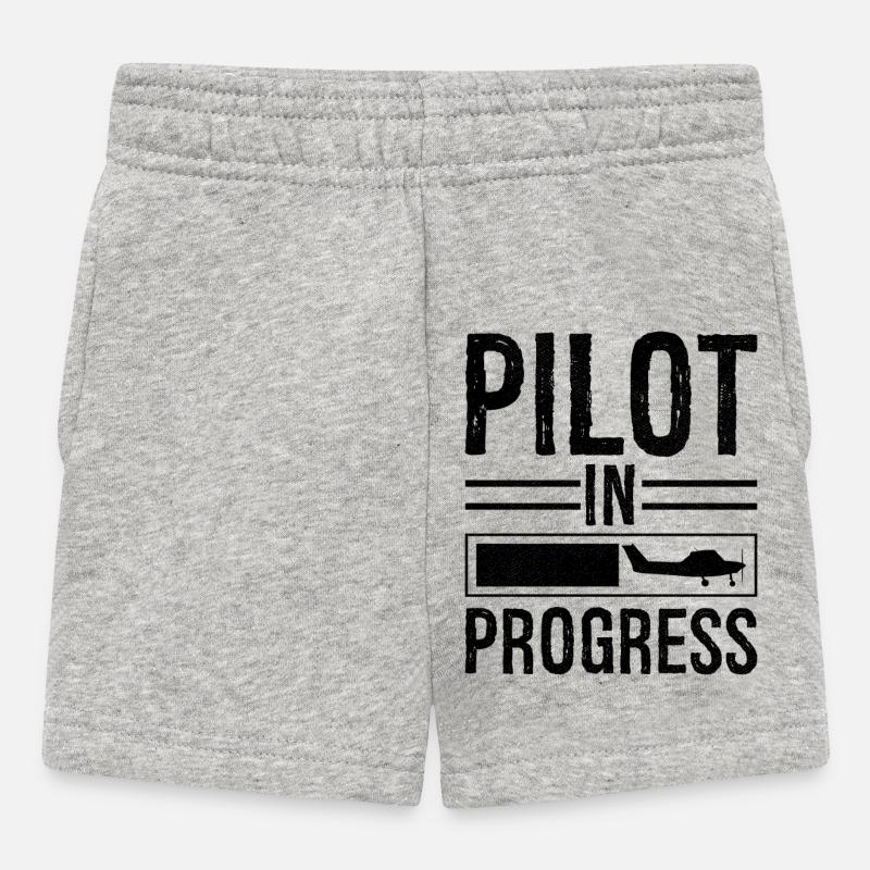 Pilot In progress - Baby Shorts - Grau meliert